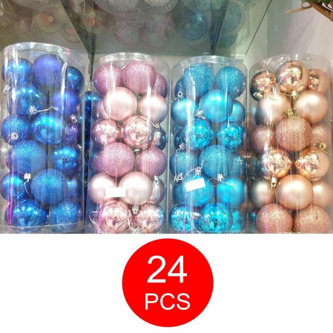 

Hiasan Gantung Bola Pohon Natal 6 Cm Isi 24 Pcs Ungu Biru Pink Rose Go