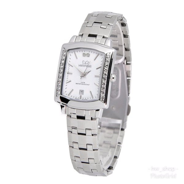 Jam Tangan Wanita Cewek Mirage 7442 White Original