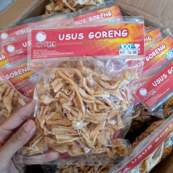 

Snack Keripik Usus Goreng Tanpa Tepung Gurih Asin Asli Bandung Gurih