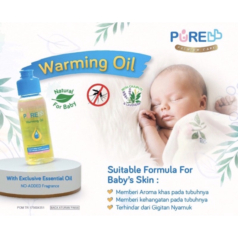 Pure baby warming oil 60 ml ( menghangatkan bayi dan anti nyamuk )