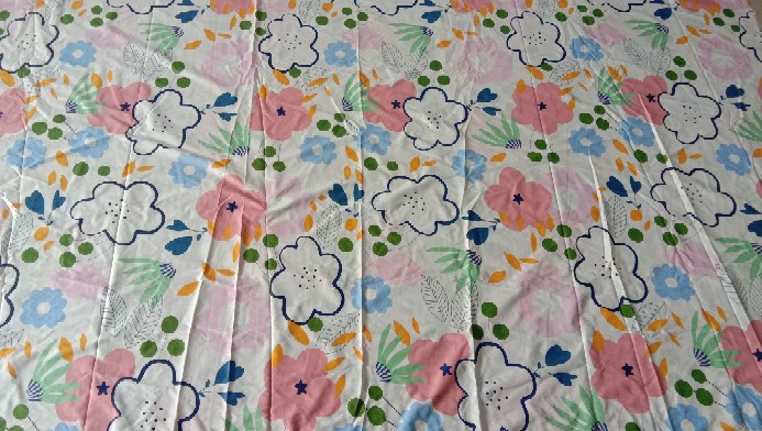 Bahan Kain Sprei Katun Lokal Cvc Esra Motif Bunga Radela