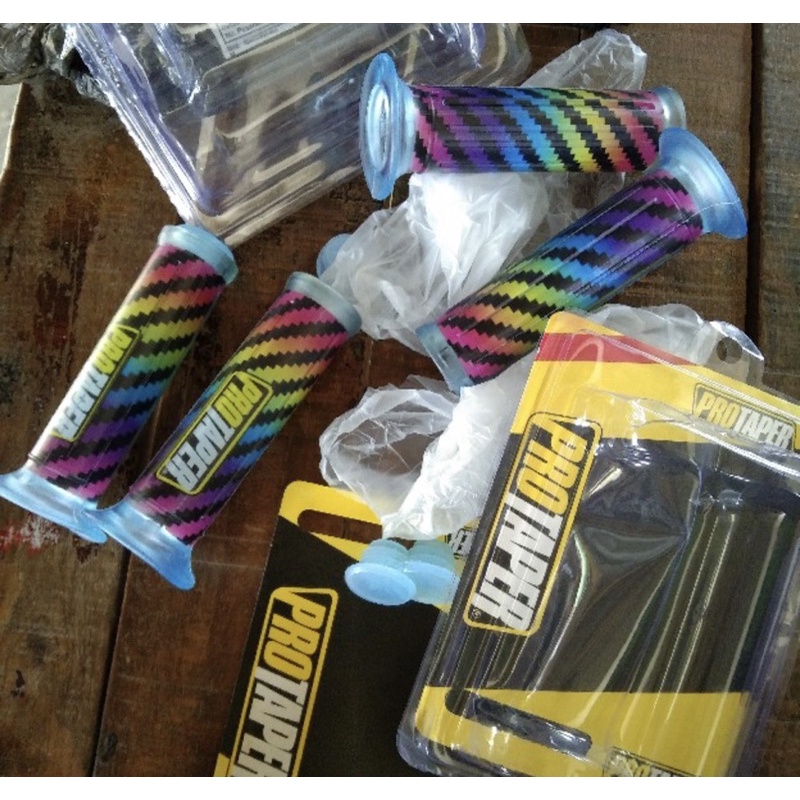 Handgrip sarung gas protaper pelangi rainbow set kiri kanan HARGA TERMURAH