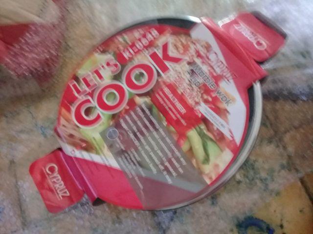 Ki0648 Cypruz 26cm Kuali Marble With Lid Induksi Wok Tutup Kaca