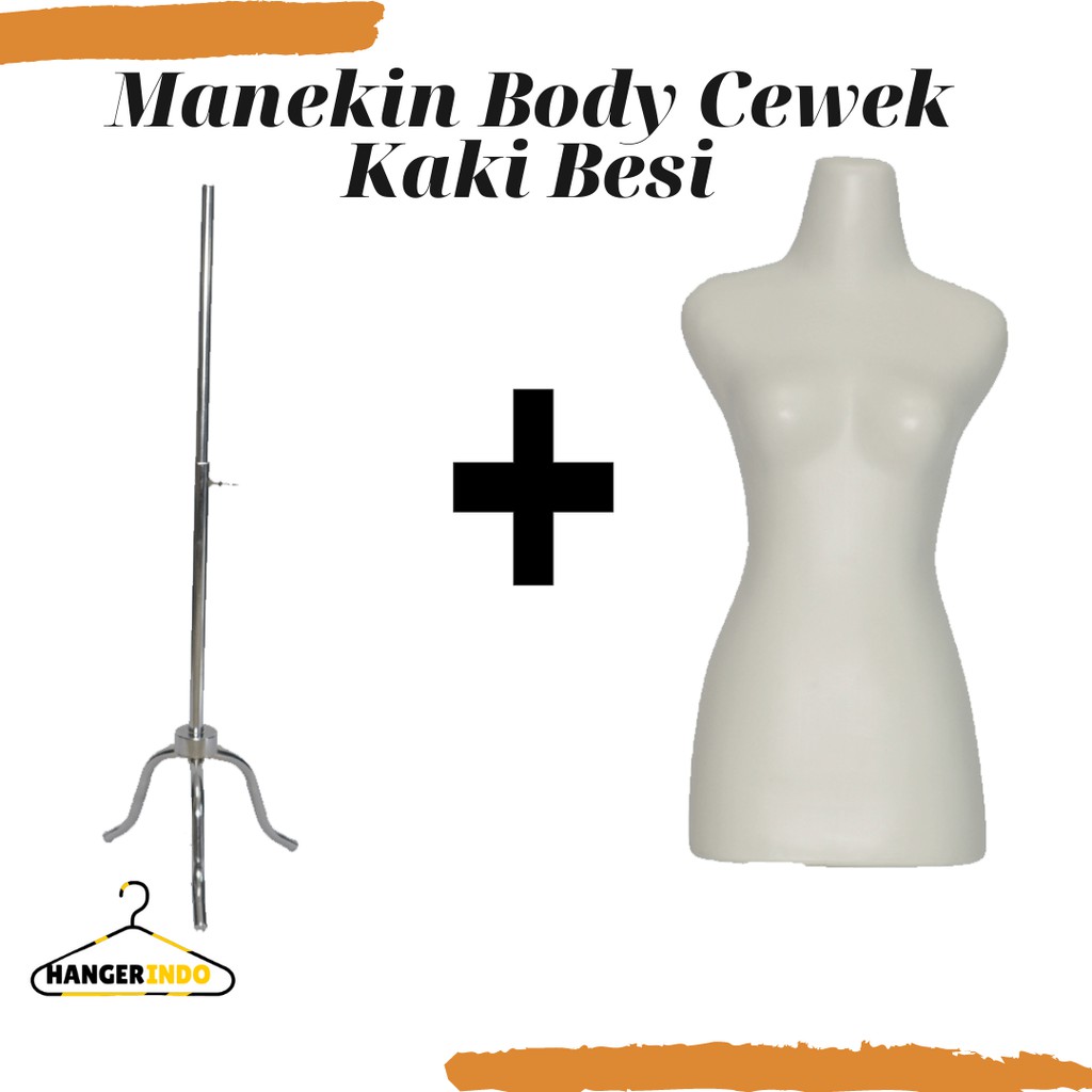 Manekin Body Cewek + Kaki Besi | Manekin DM Butek | Patung Display