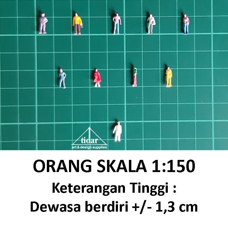 Miniatur Manusia / Figure / Maket Orang Warna Warni Skala 1:150