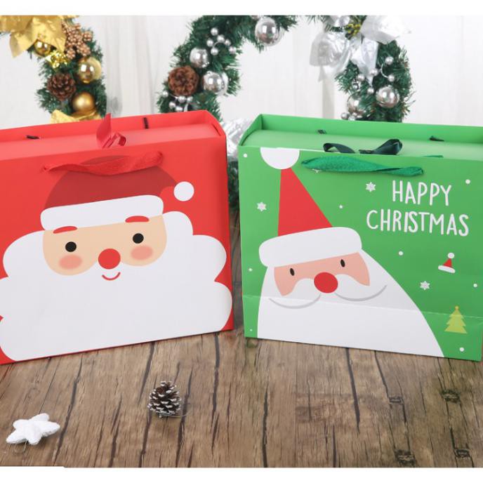 

xl kantong kado tema natal, kantong souvenir tema x'mas, kantong santa