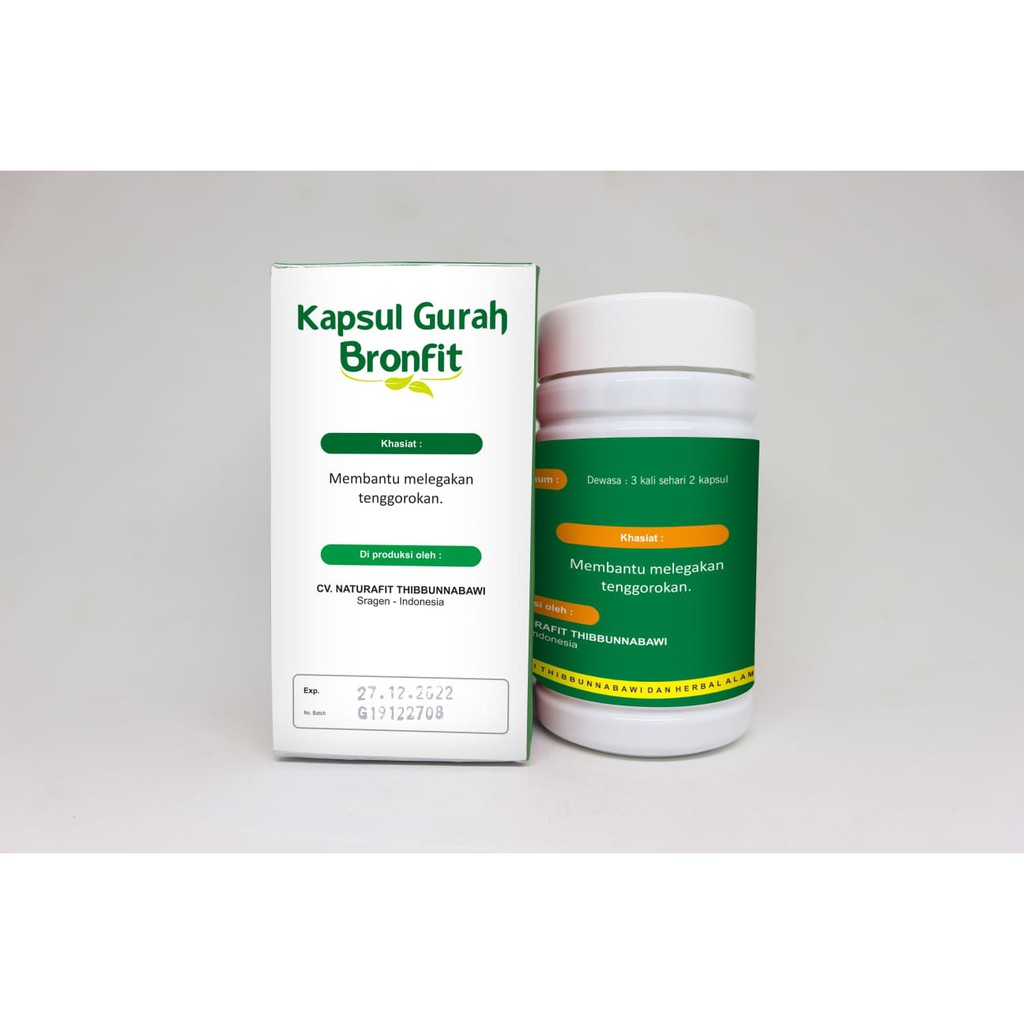 GURAH BRONFIT 50 Kapsul NATURAFIT utk Pernafasan Flu Batuk