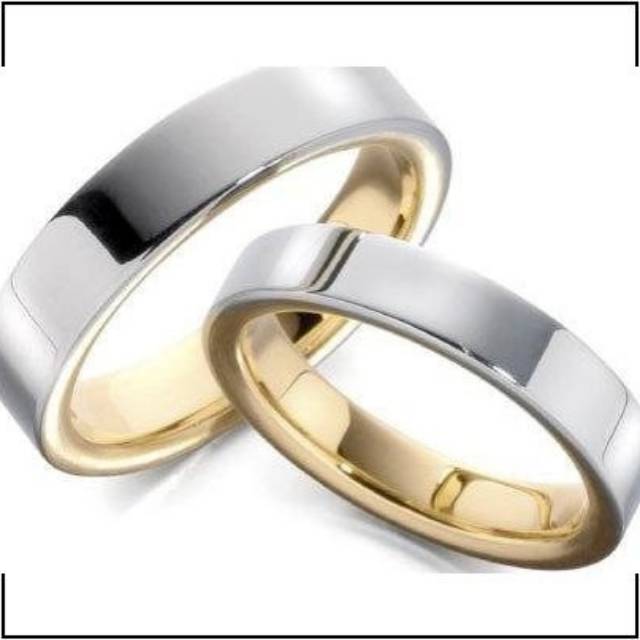 Cincin perak original handmade couple lamaran tunangan nikah custom sepuh emas