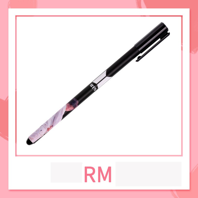 [Bayar Di Tempat]KPOP BTS Bangtan Boys Stationery Pulpen Gel Warna Hitam 0.38