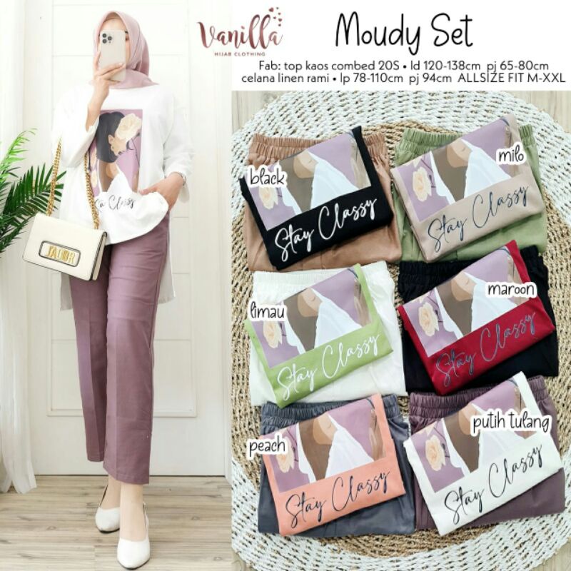 MOUDY SET ORIGINAL VANILLA HIJAB CLOTHING