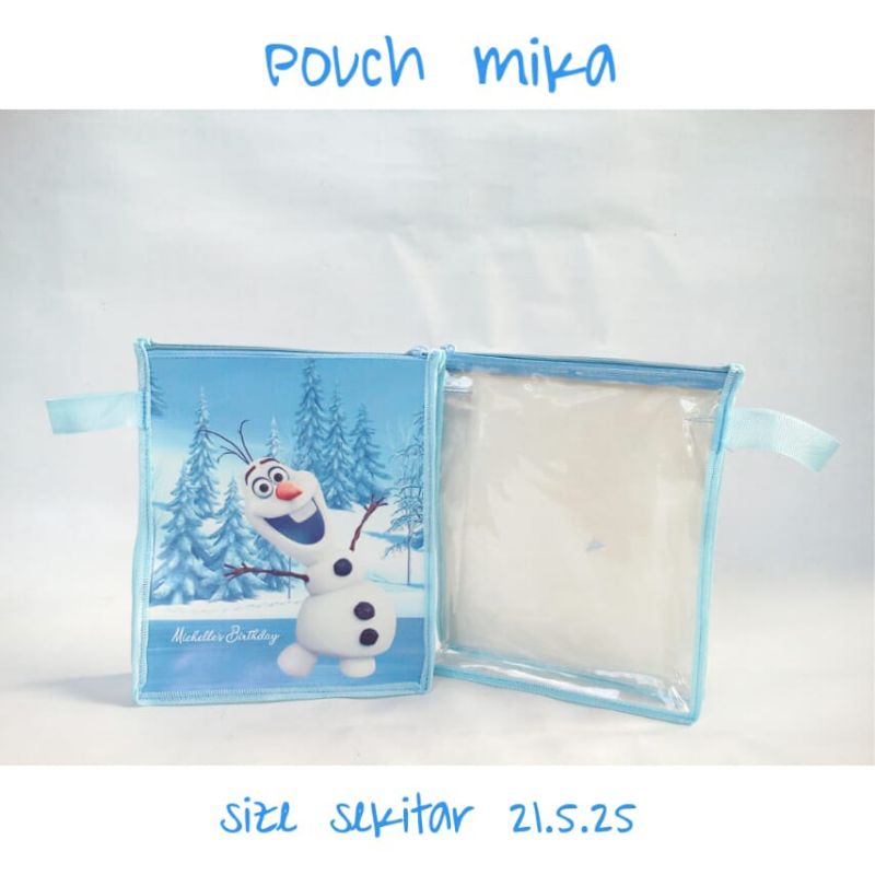 Pouch Mika custom/goodie bag custom/souvenir ulangtahun