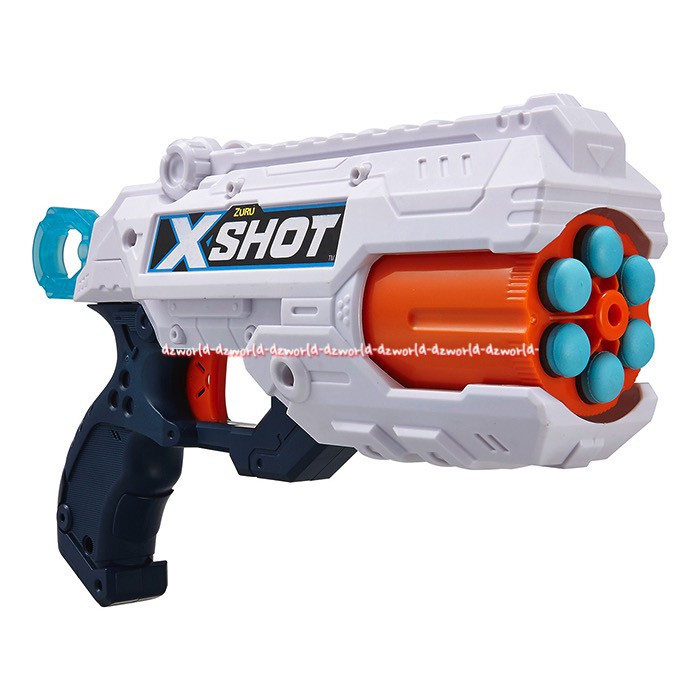 Zuru Xshot Fury 4 Emco Mainan Pistol Gun Warna Putih