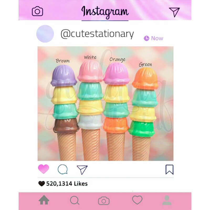 

Pulpen Lucu Bolpoin Es Krim Ice Cream Bolpen Unik Lucu