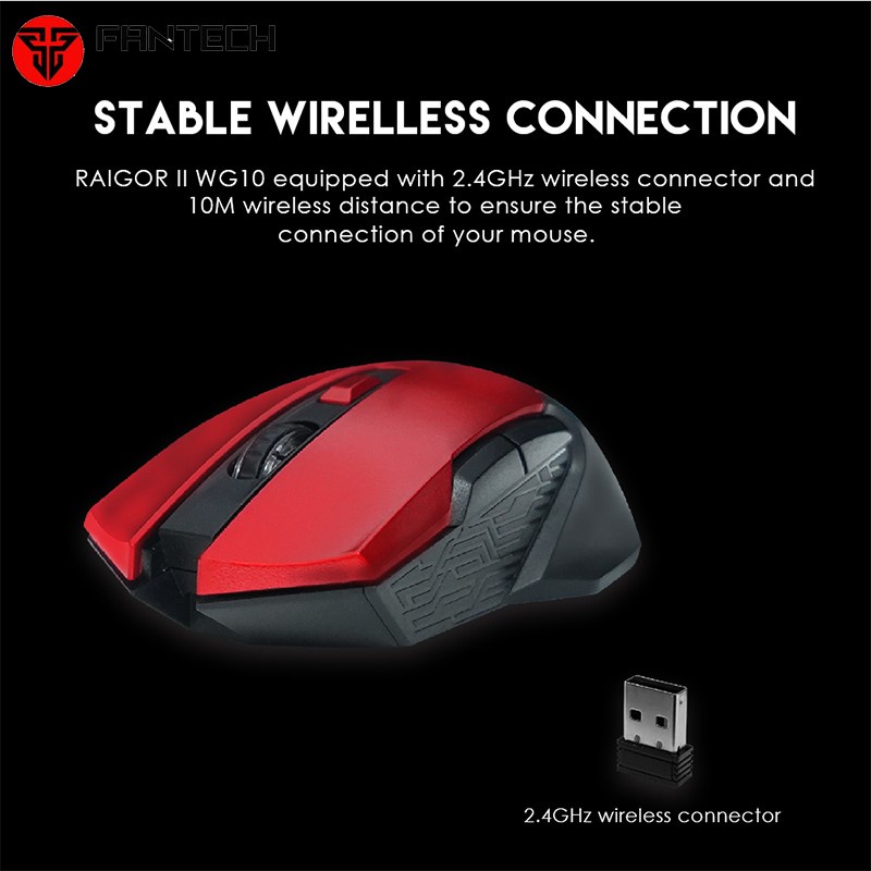 Optical Mouse Gaming Wireless Fantech Raigor II WG10 Mouse Wireless