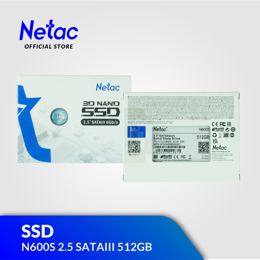 NETAC SSD N600S 512GB 2.5 INCH SATA III