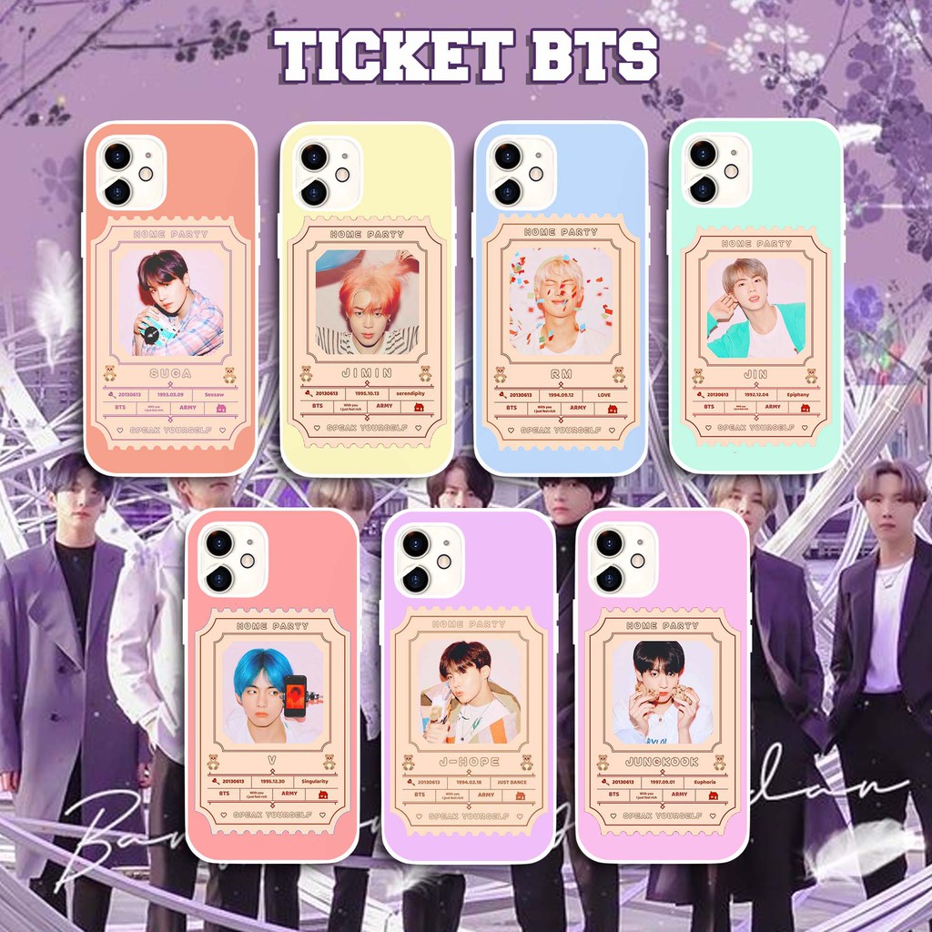 [SILIKON] Ticket bts full color boy band korea kpop samsung oppo vivo redmi realme iphone asus