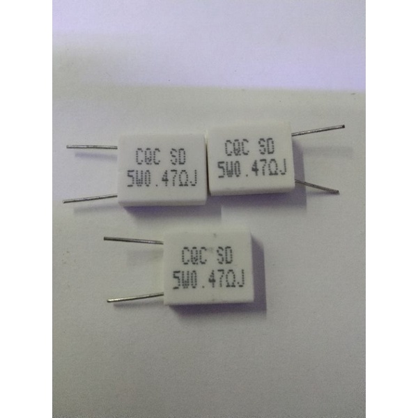 RESISTOR KAPUR 5 WATT GEPENG R kapur gepeng 5watt 0.47