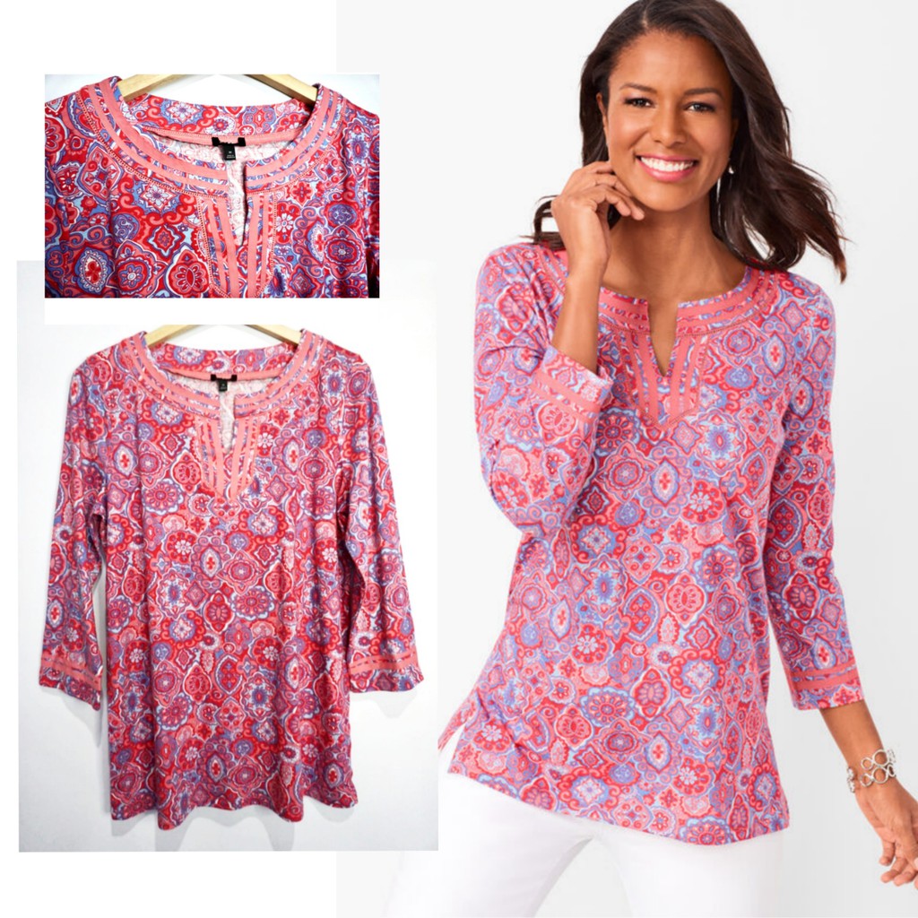 Talbots Blouse Pima Blend Tunic - Atasan Wanita