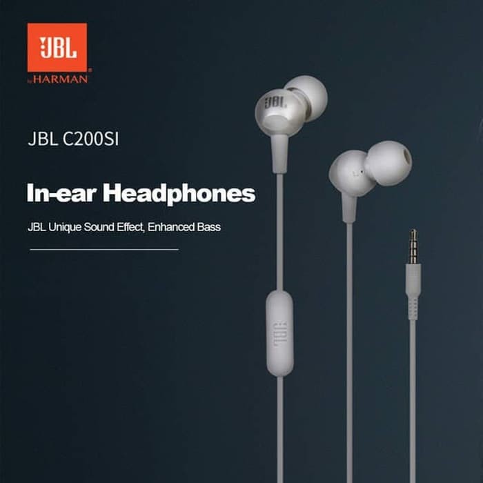 HANDSFREE HEADSET JBL C200SI HARMAN IN EAR EARPHONE alt JBL C100SI - Biru
