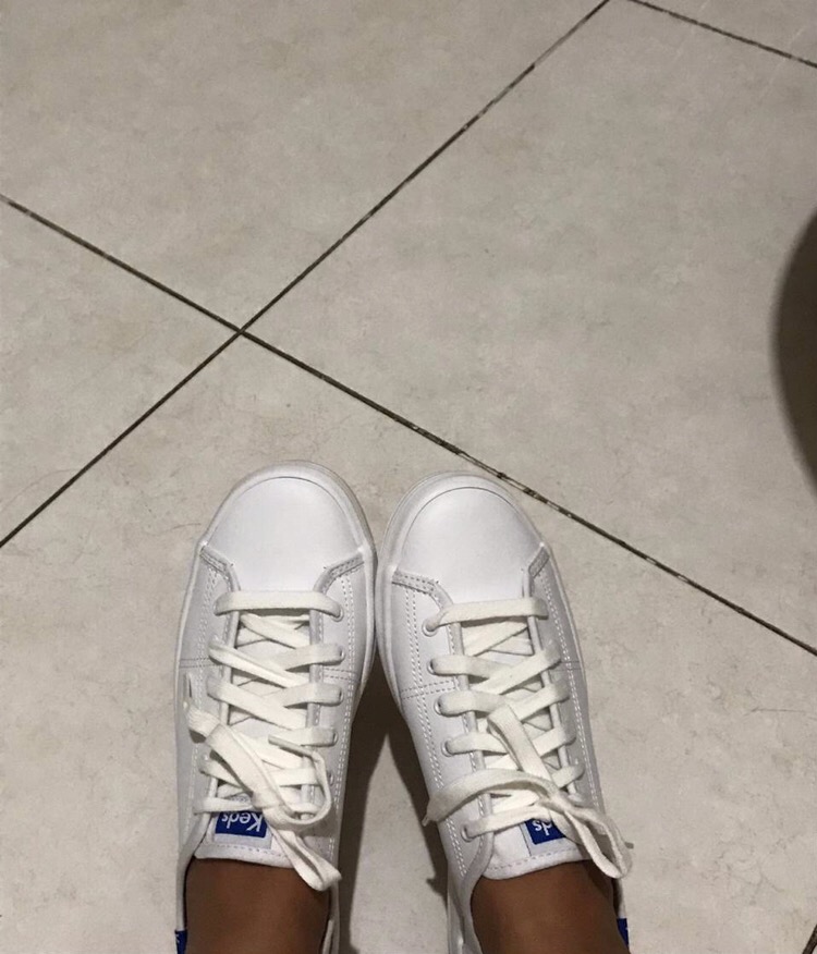 Keds Sepatu Wanita Kickstart Retro Court Leather White - Blue Wh57559