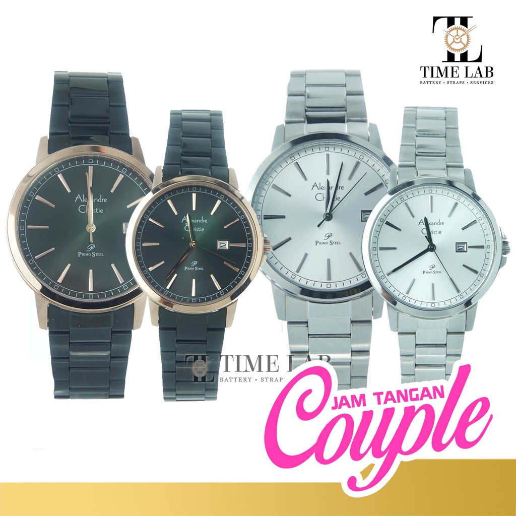 JAM TANGAN ALEXANDRE CHRISTIE AC1014 / AC 1014 / AC1014MD / AC1014LD ORIGINAL COUPLE