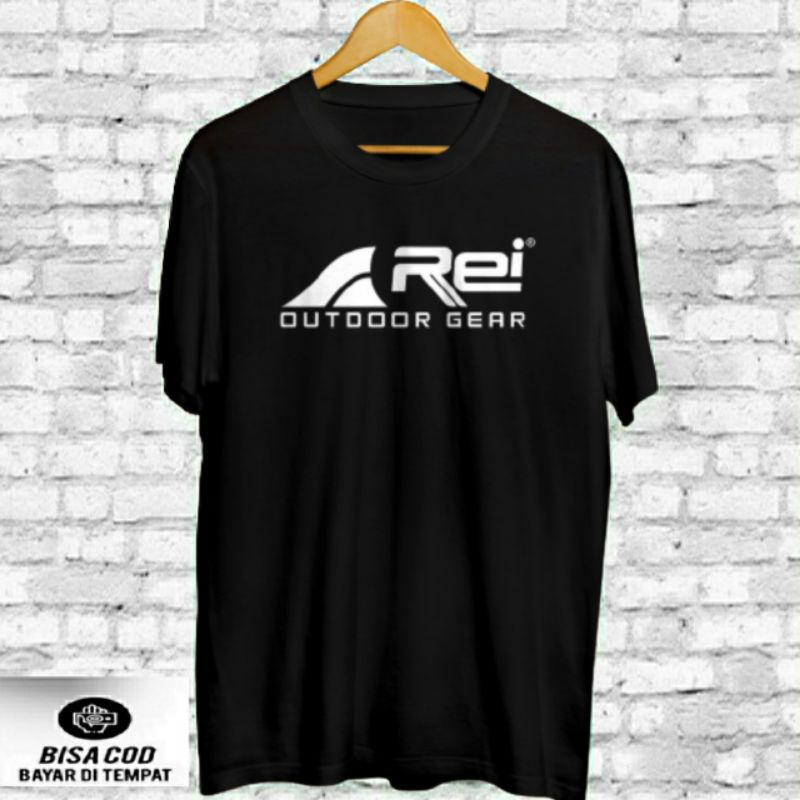 KaoS Outdoor AREI/rei k.8 Baju Pendaki Brand Distro Baju kaos pria wanita Cotton Combed 30s Tshirt M