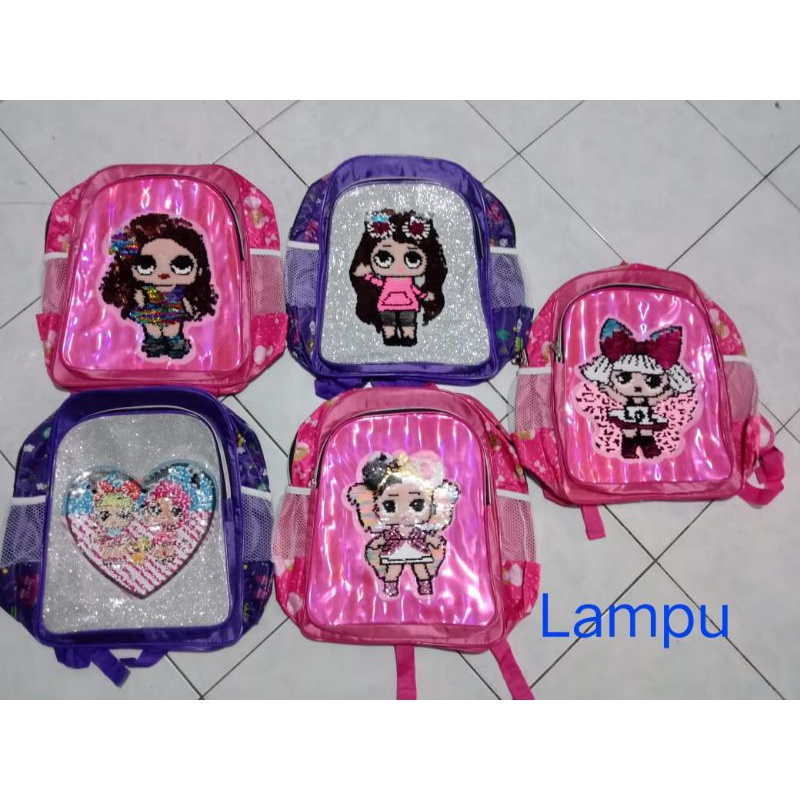 Tas RANSEL Sekolah Usap berubah Gambar