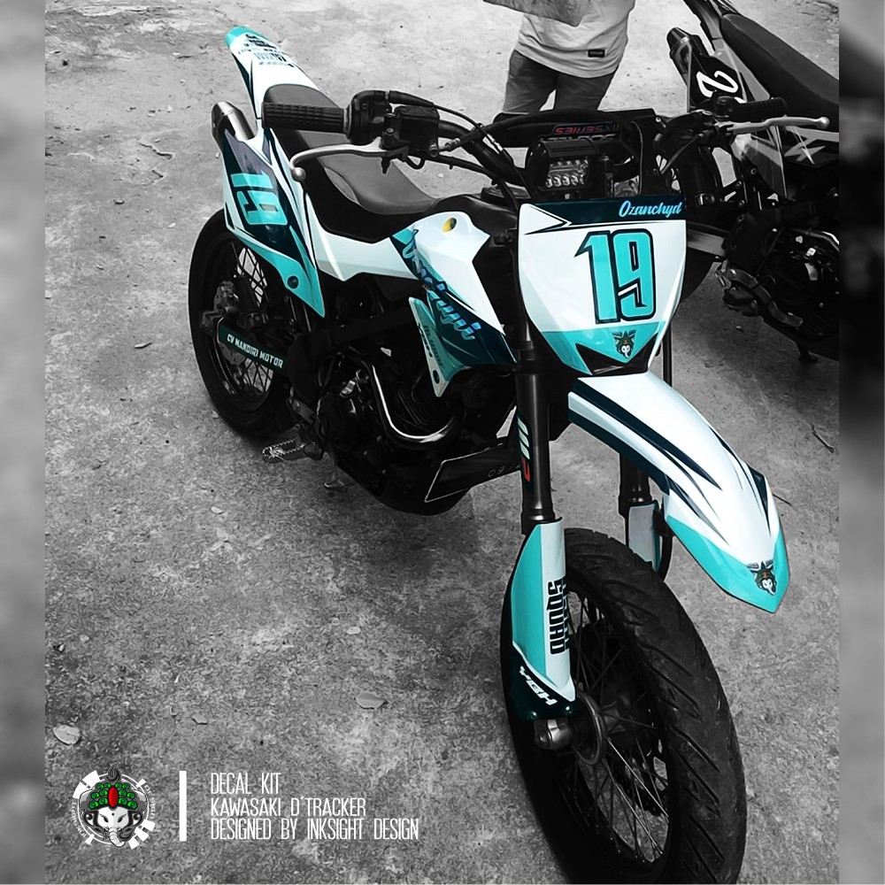 Decal Dtracker 150 KLX Dekal Sticker Motor Custom Motif Grafis Tosca