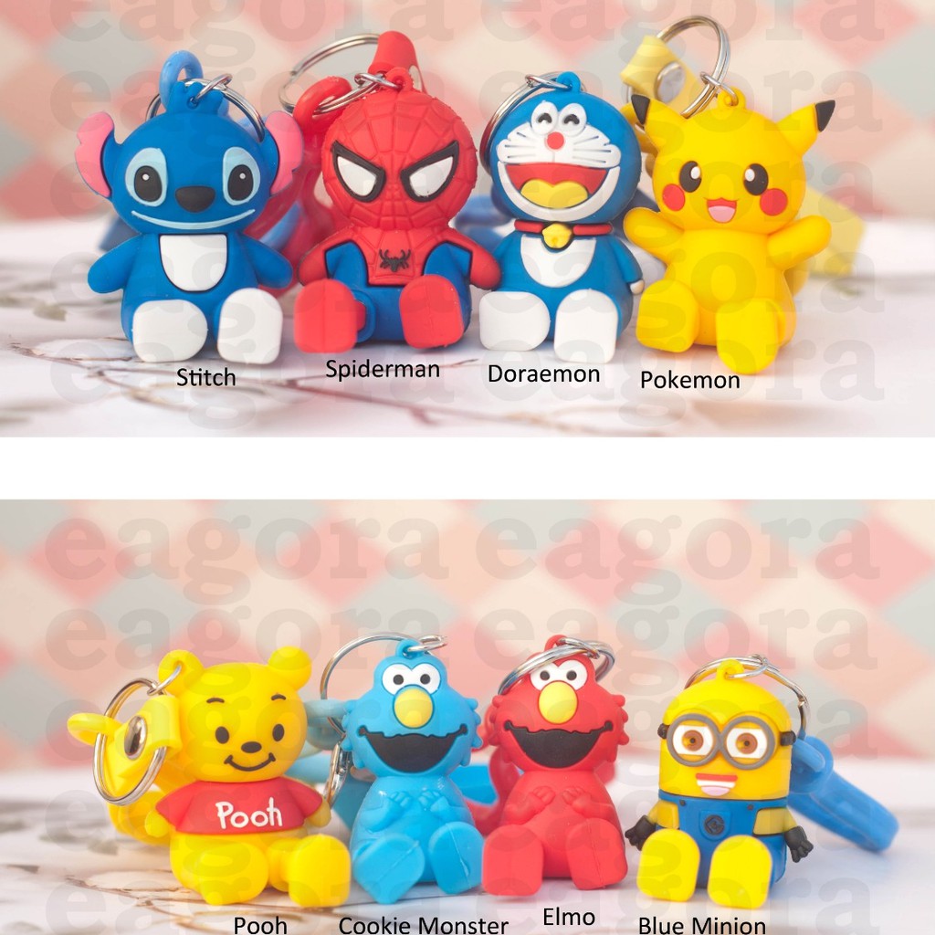 Gantungan Kunci Dudukan HP Karakter Doraemon Elmo Pooh Gantungan Kunci Dudukan HP Karakter Doraemon Elmo Pooh