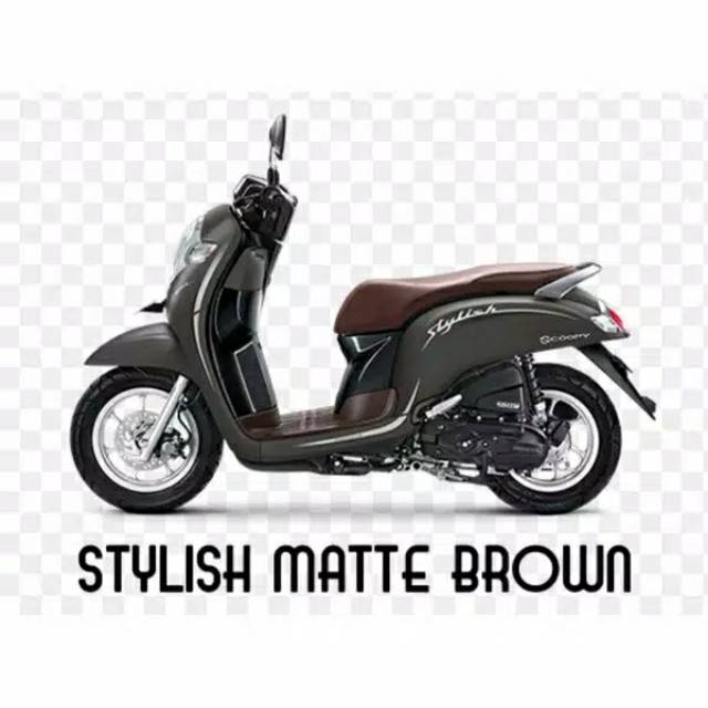 Sayap samping scoopy esp new K93 ring 12 set kanan kiri coklat doff matte brown