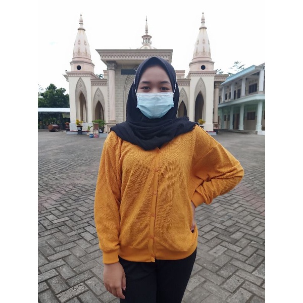 Cardigan Nux Ladies Phenomenal Cardi waffle atasan wanita lengan panjang cardy kualitas premium Oute