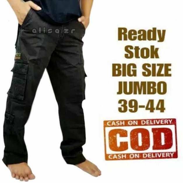 Celana Cargo Jumbo Big Size 27- 44 panjang tactical bahan softjeans kuat kualitas distro