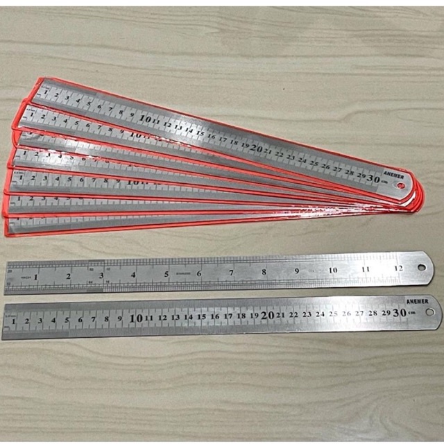 

pengaris besi plat 30cm rol roll 12" inci meteran plat besi stainless steel 30 cm ruler 12 inchi mistar