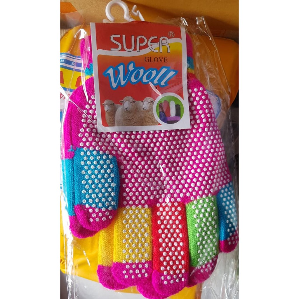 SARUNG TANGAN BINTIK ANTIK SLIP MOTIF PELANGI RAINBOW / SARUNG TANGAN MOTOR DEWASA