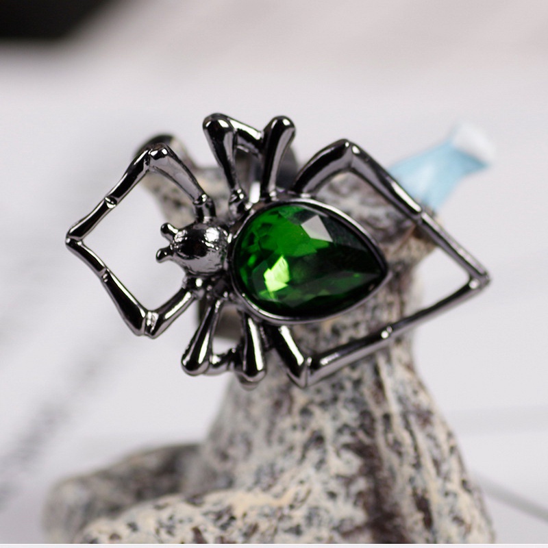 Neo Cincin Model Terbuka Desain Labalaba Gaya Gothicvintage Adjustable Untuk Halloweenhadiah