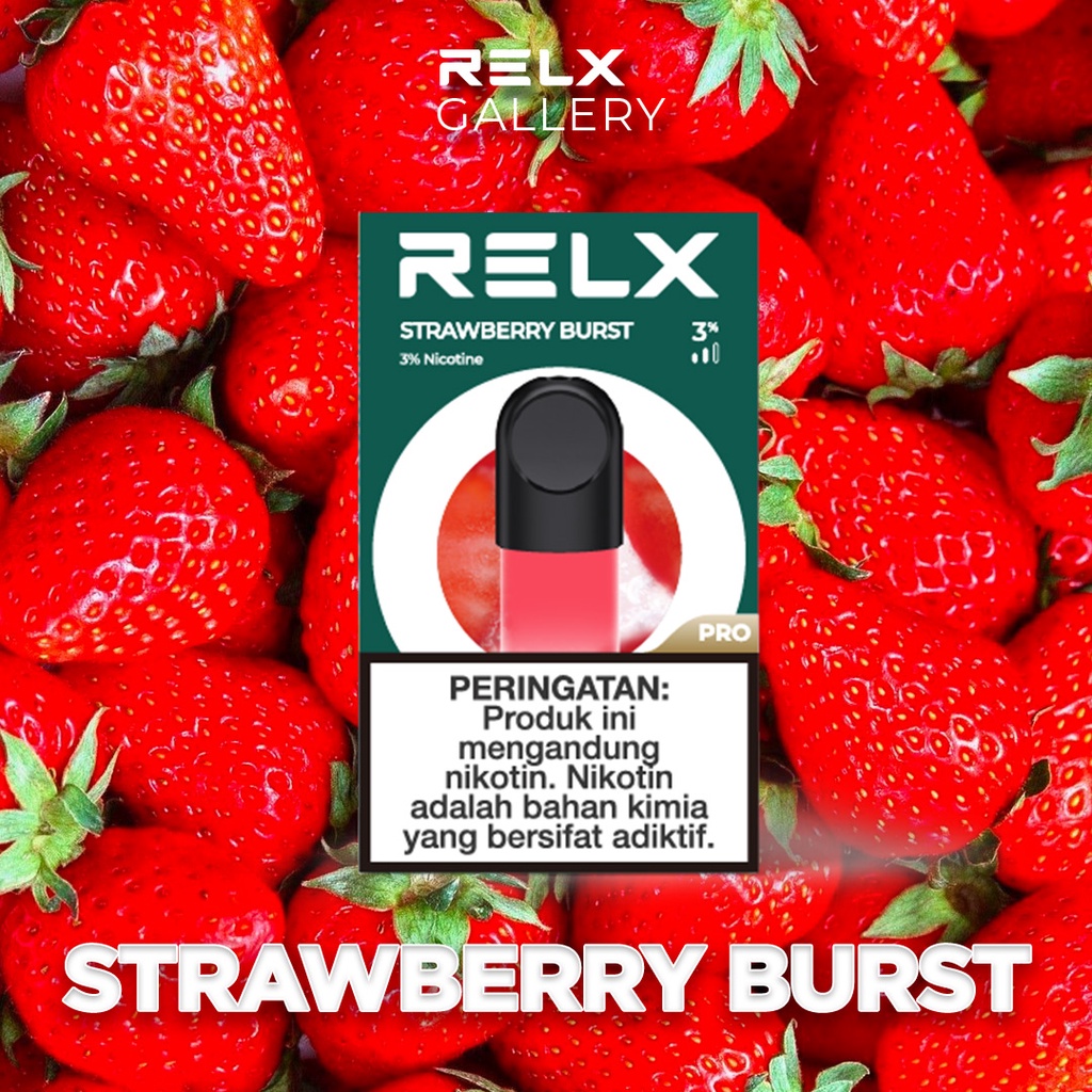 Relx Infinity Essential Pod Pro Strawberry Burst / Stroberi