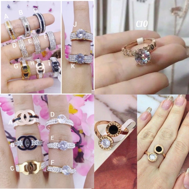 [PAKET RESELLER] Cincin Titanium Anti Karatan &amp; Hitam 12Pcs [Random]