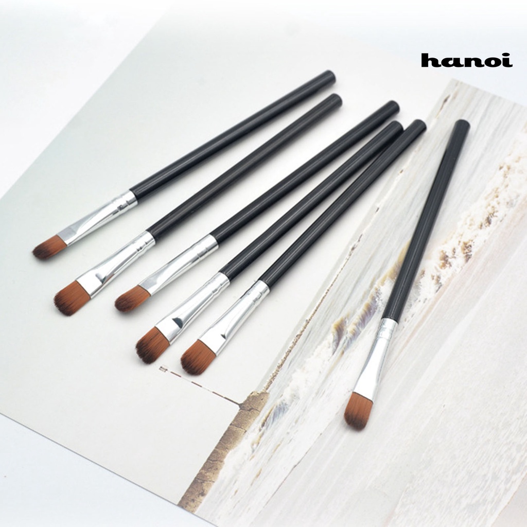 Han / 5Pcs / Set Brush Eyeshadow / Eyeliner / Bulu Mata Anti Slip Tipis Untuk Makeup / Kosmetik Wanita