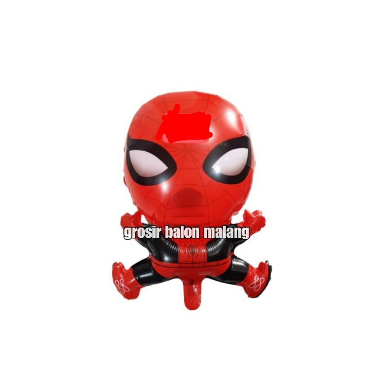 balon foil karakter superhero spiderman HITAM