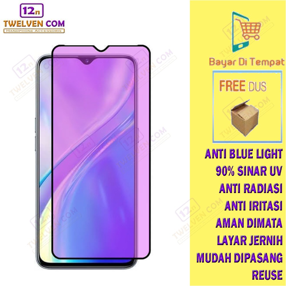 ANTI BLUE TEMPERED GLASS BLUE LIGHT ANTI GORES Realme C1 C2 C3 C11 C12 C15 C17 C20 C21y C25 C25s X X3 XT