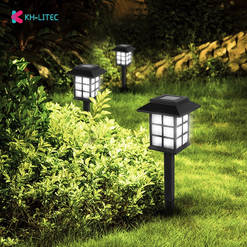 Lampu Taman Lampu Pagar Lampu Tancap Model Antik Retro Solar Panel Tenaga Surya Penerangan Pagar tenaga matahari surya Garden Ground Plug Warm Light Solar outdoor LED landscape lawn light big room light new solar light small palace light garden garden