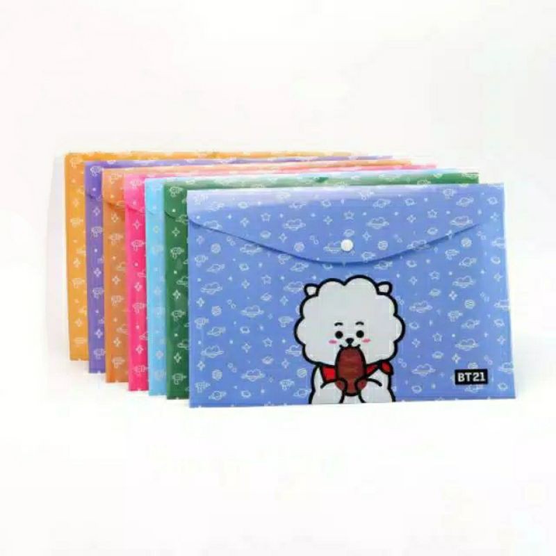 

Map plastik untuk kertas BTS/BT21 Ukuran A4