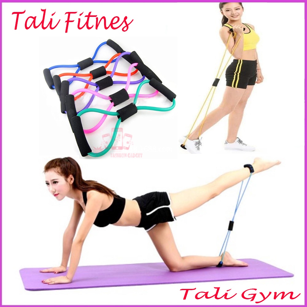 Tali Stretching Yoga Fitness Wanita / Pria Exercises Gym Tali Fitnes Tali Gym Tali Olahraga warna acak