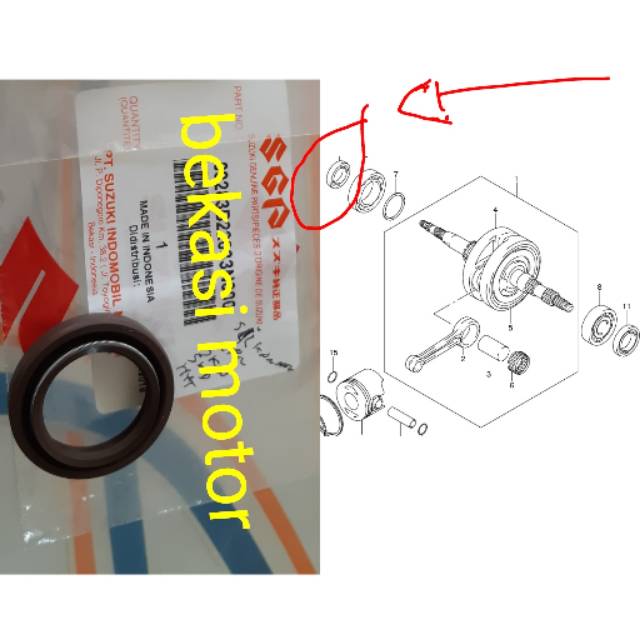 09283-22033 sil crank shaft seal kruk as KANAN suzuki spin skywave skydrive hayate original