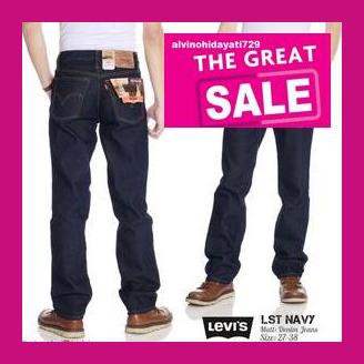 98Y8Yi8- Celana Jeans Pria Levis Reguler Standar Biru Dongker Keren / Blueblack R5Et5E-