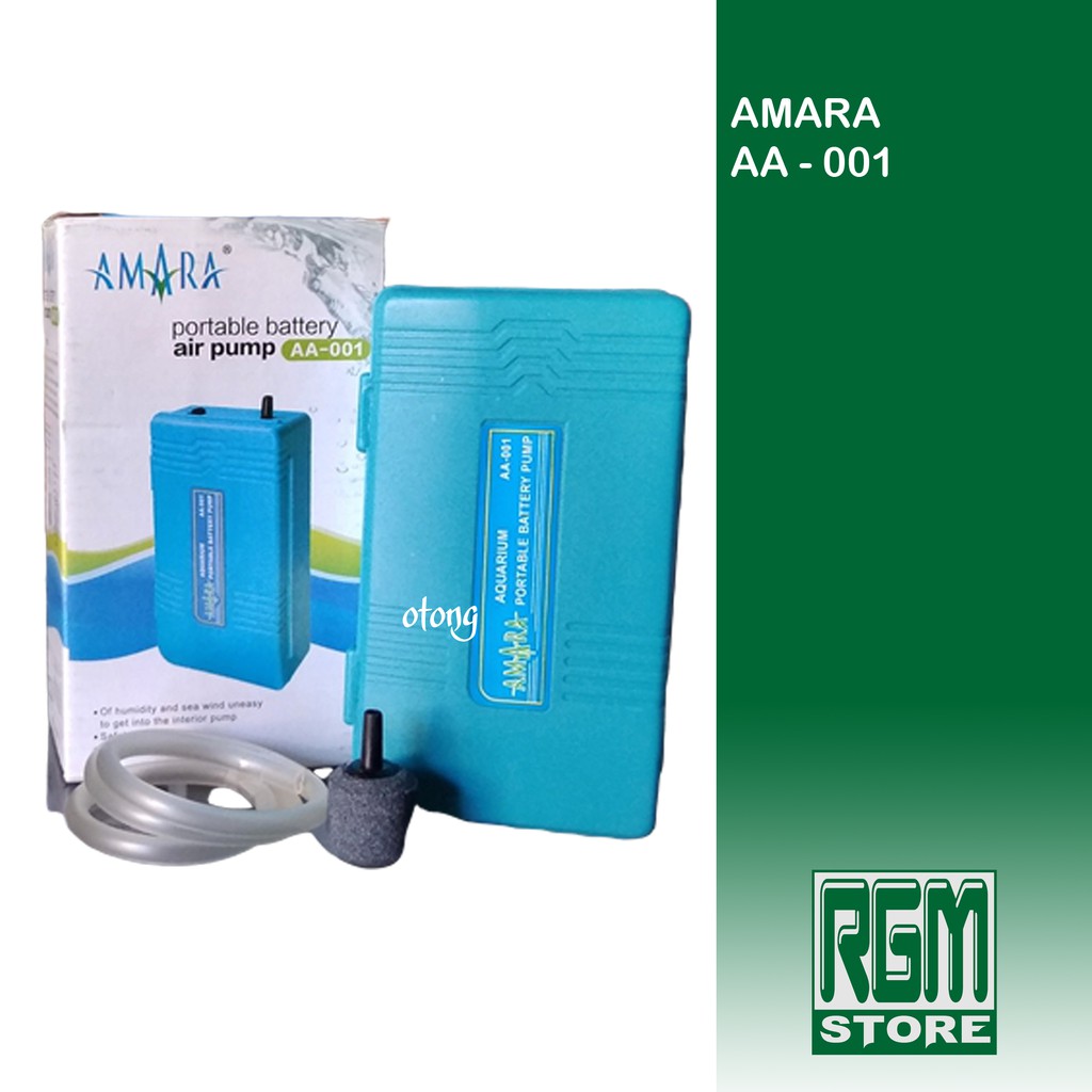 AMARA AA - 001 AA001 portable aerator mesin gelembung udara baterai aquarium aquascape murah