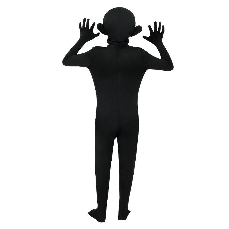 【Wetrose】Costume Detective Conan: The Culprit Hanzawa Killer Murderer Prisoner Criminal Black Shadow Clothes Man Hannin Costume Bodysuit Jumpsuit Kostum Anak Dewasa