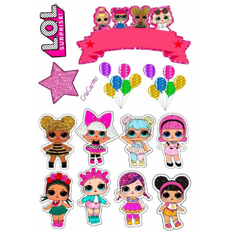 Jual topper karakter LOL/ hiasan Kue ulang tahun LOL