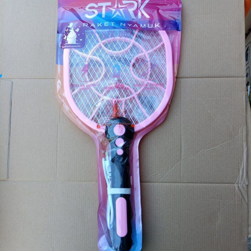 Raket Nyamuk Stark 007 / Raket Nyamuk Charger Korean Style Murah / Raket Nyamuk Cas Murah