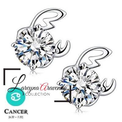 Anting Zodiak Wanita Titanium Model Kristal Crystal Besar ATZDK